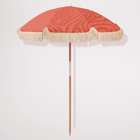 Sunnylife | Luxe Beach Umbrella - Surf Terracotta | Shut the Front Door