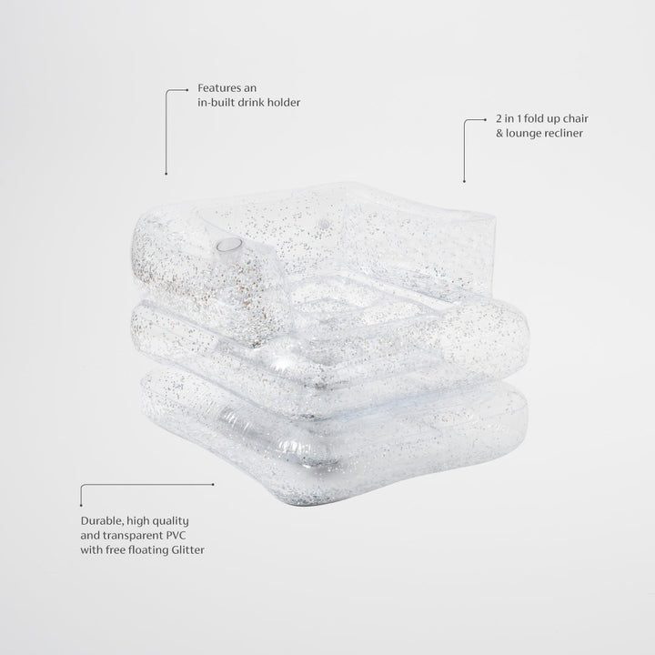 Sunnylife | Inflatable Lilo Chair - Glitter | Shut the Front Door