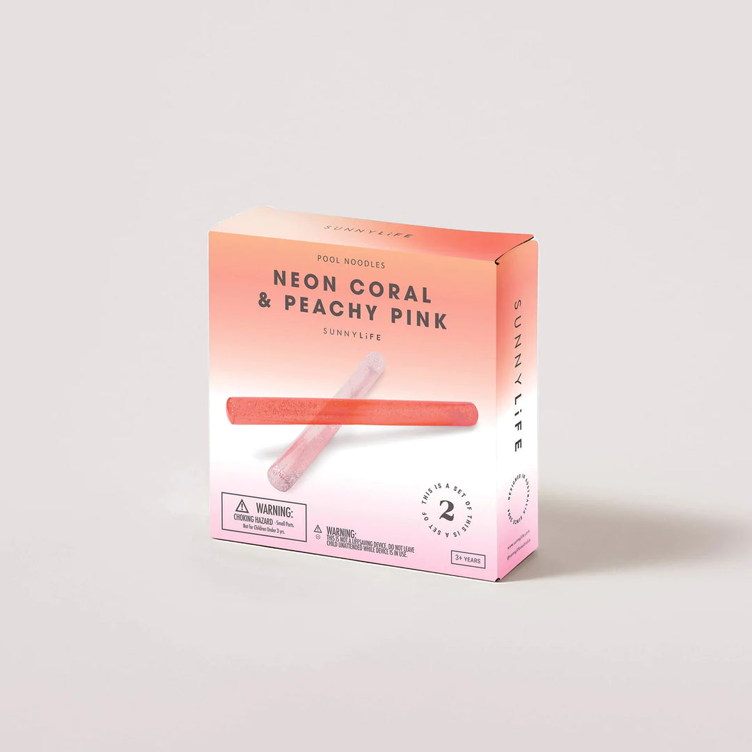 Sunnylife | Pool Noodle Neon Coral -  Peachy Pink - Set 2 | Shut the Front Door