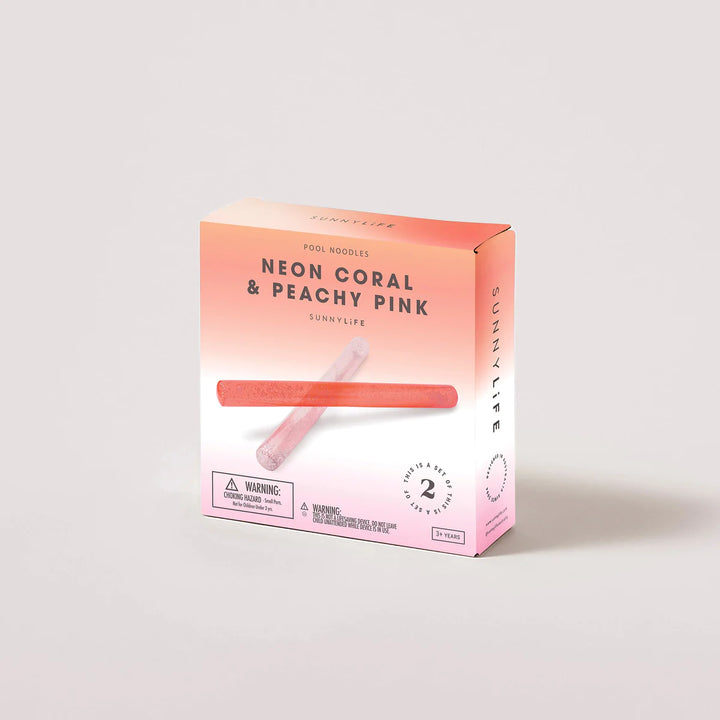 Sunnylife | Pool Noodle Neon Coral -  Peachy Pink - Set 2 | Shut the Front Door