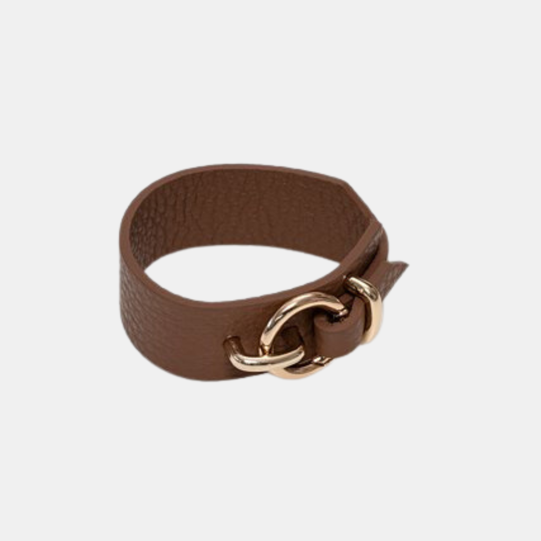 Antler NZ | Leather & Gold Wrap Bracelet - Tan | Shut the Front Door