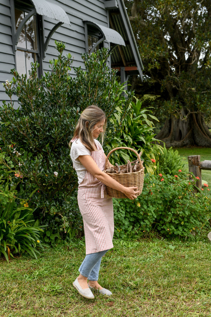 Raine & Humble | Gingham Apron - Fig | Shut the Front Door