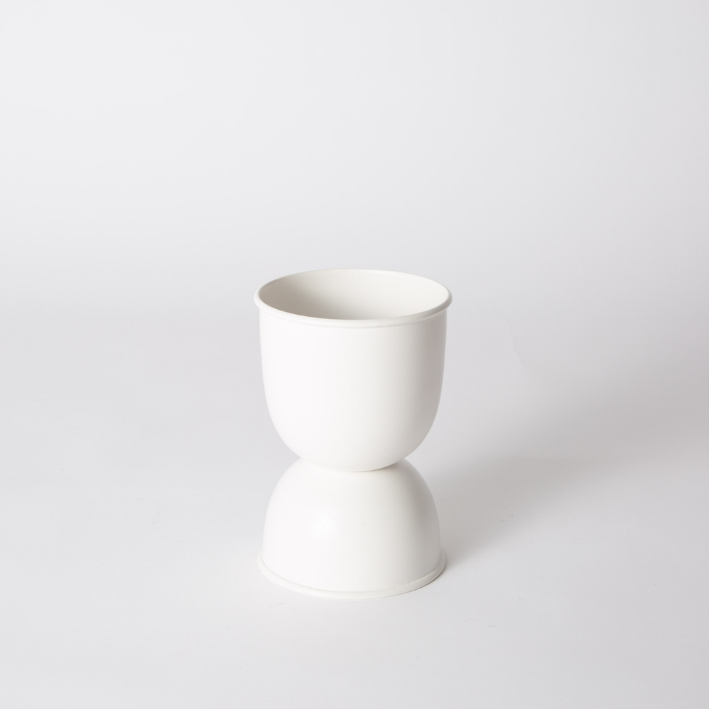 Garcia | Domes Metal Planter Small - White | Shut the Front Door