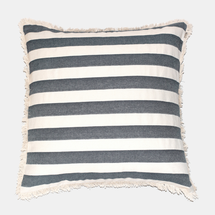 Raine & Humble | Bold Stripe Cushion - Dark Slate | Shut the Front Door