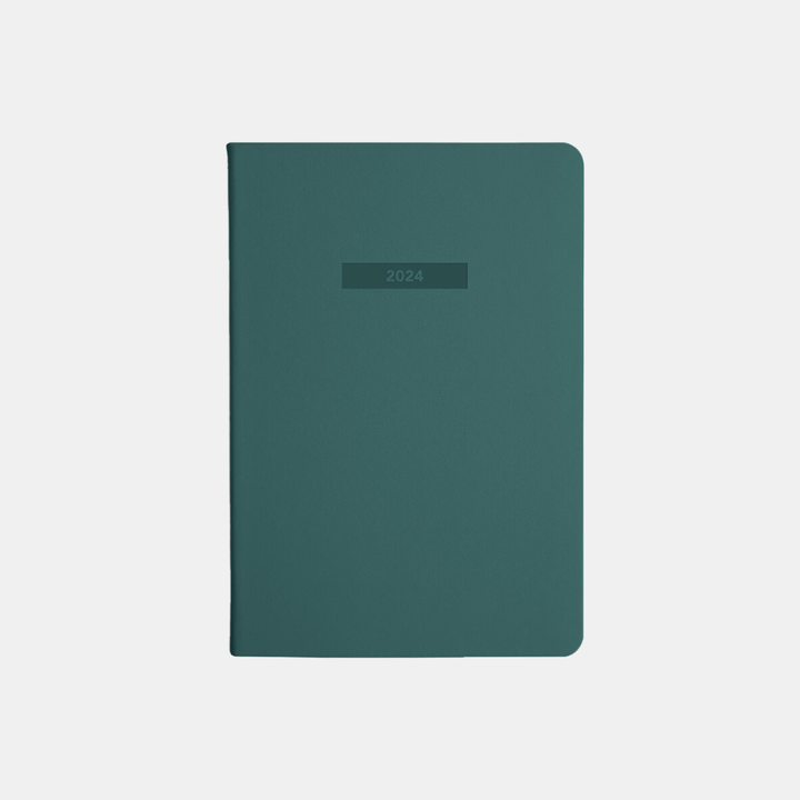 Mi Goals | 2024 Classic Weekly Spread Diary - Teal Green | Shut the Front Door