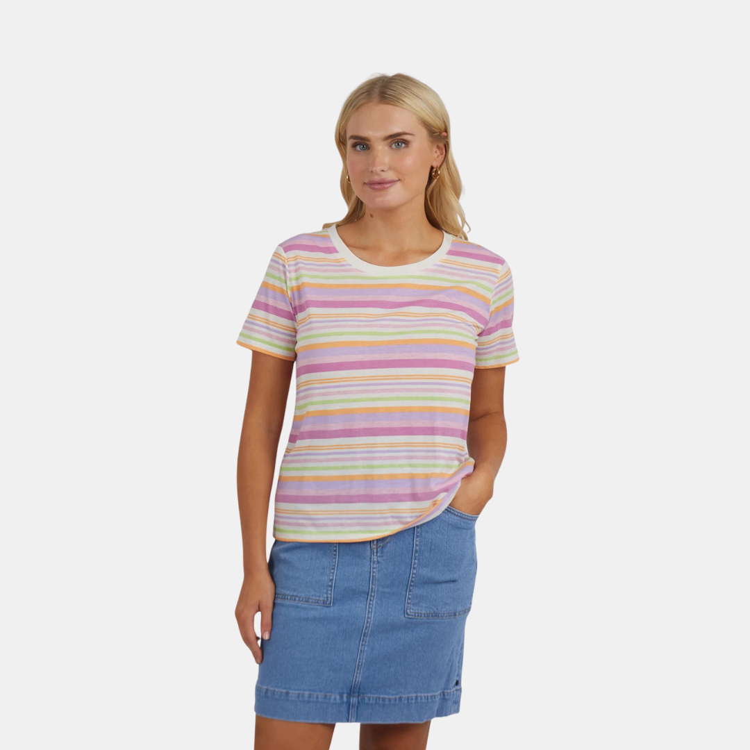 Elm Knitwear | Sorbet Tee - Stripe | Shut the Front Door