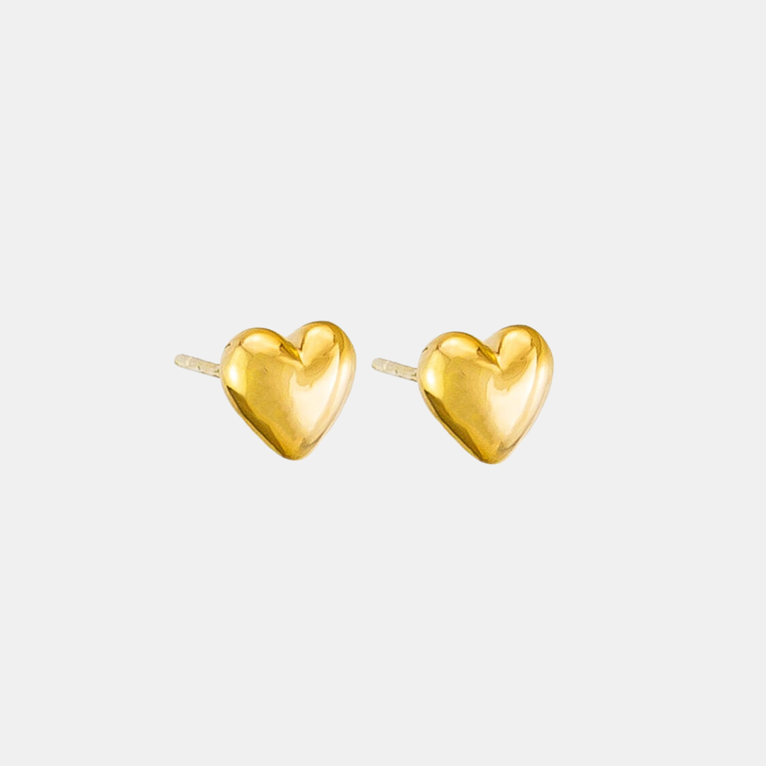 Tiger Tree | Baby Heart Studs - Gold | Shut the Front Door