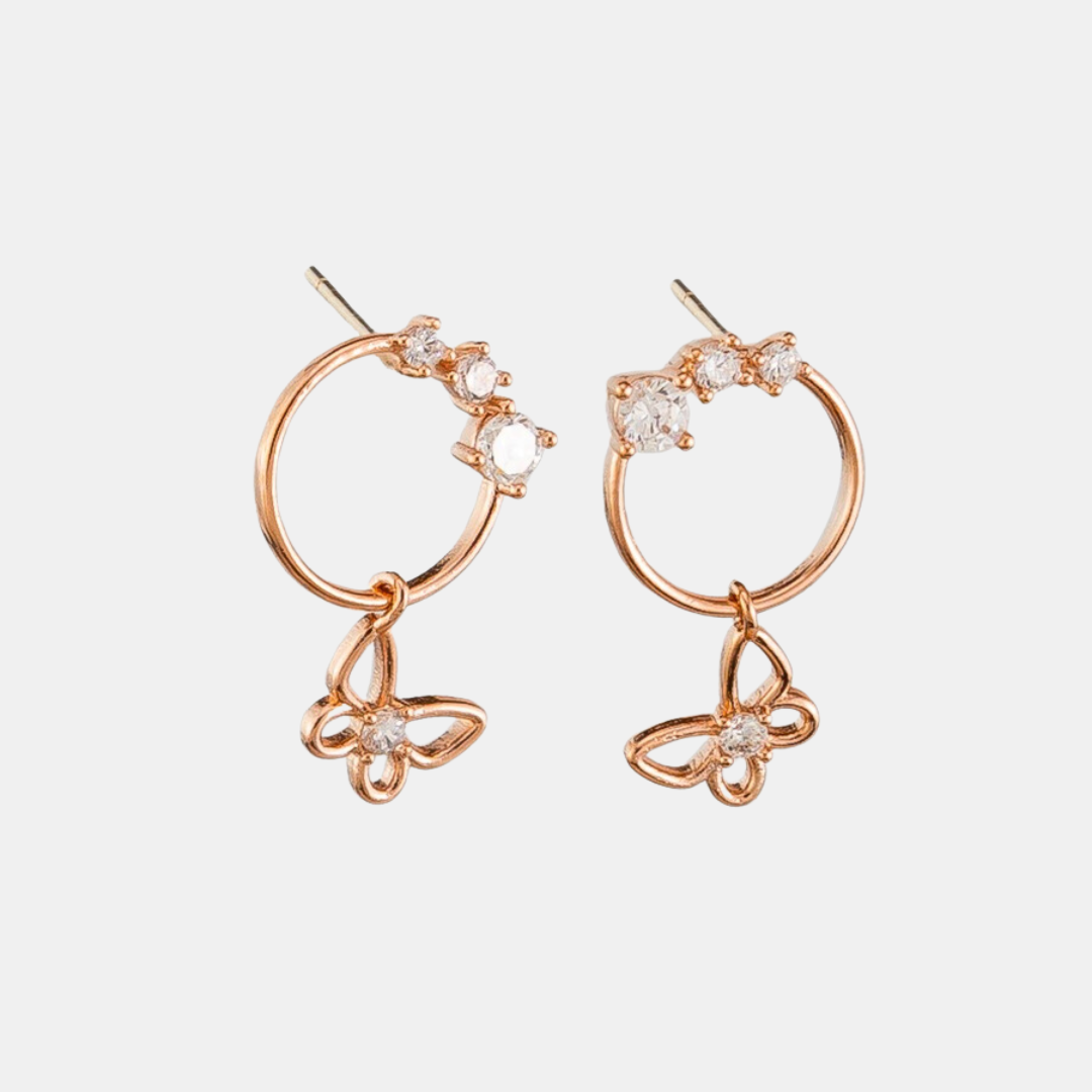 Tiger Tree | Earring Crystal Butterfly Ring - Rose Gold | Shut the Front Door