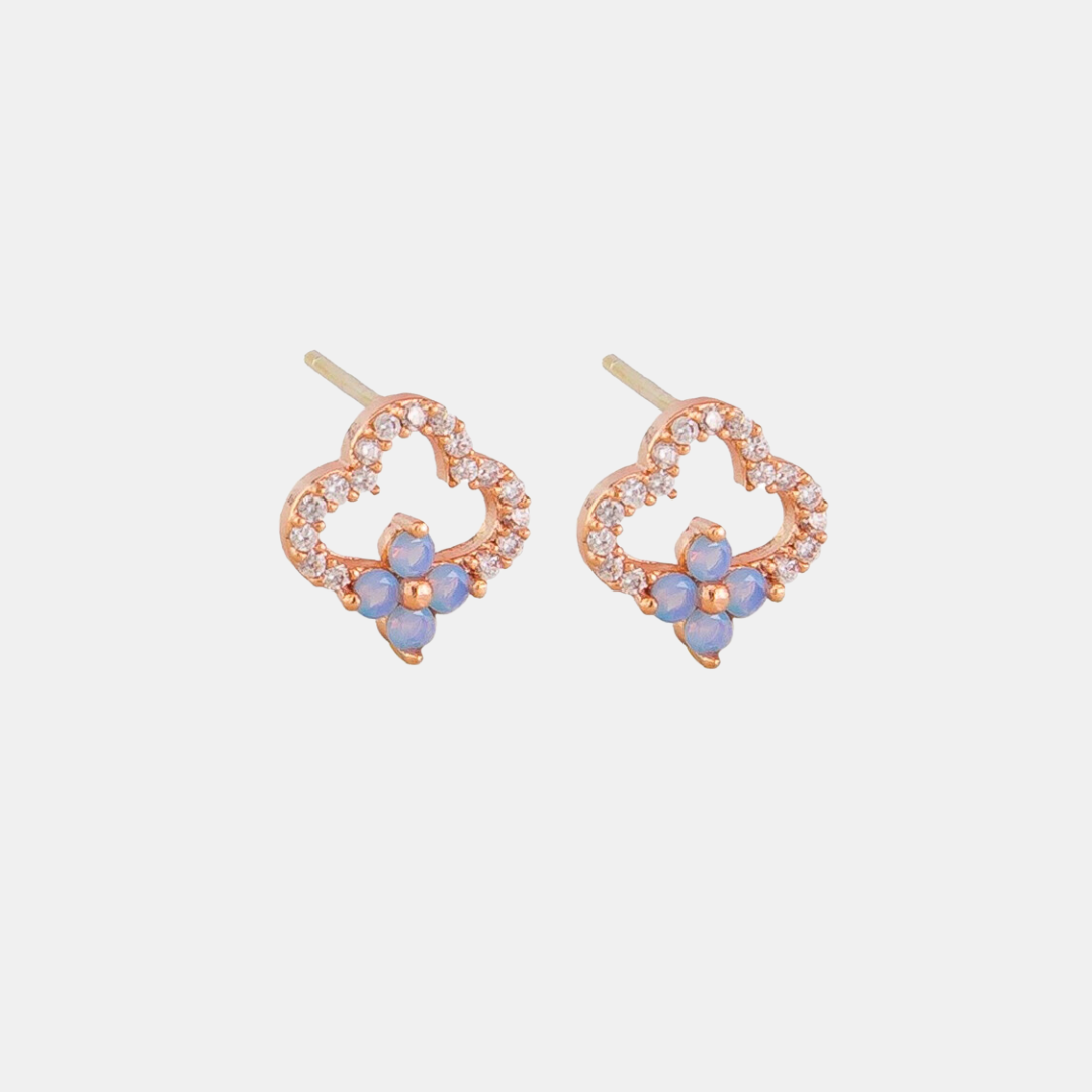 Tiger Tree | Earring Crystal Flower Cloud - Rose Gold | Shut the Front Door