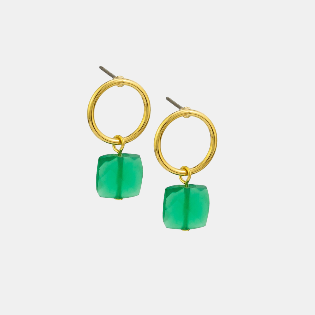Tiger Tree | Earring Green Onyx & Mini Ring | Shut the Front Door