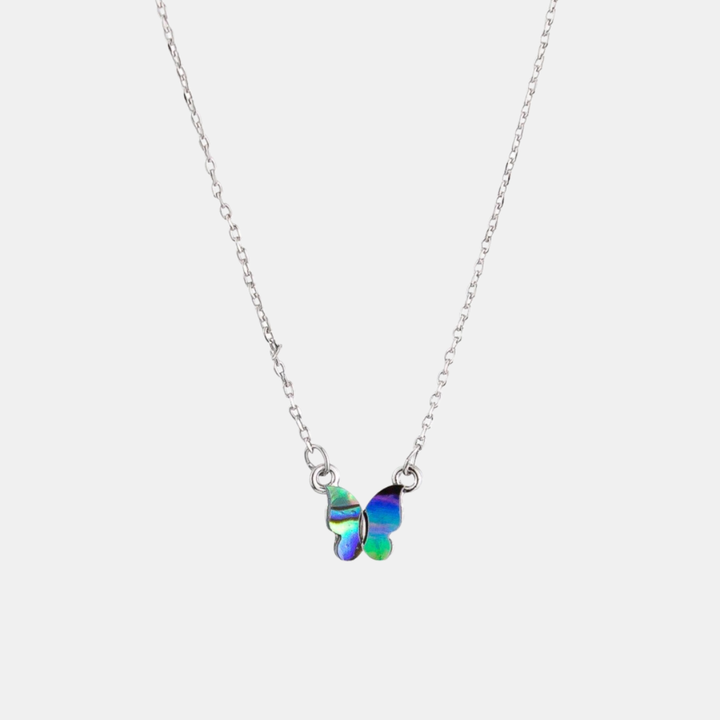 Tiger Tree | Silver Abalone Butterfly Necklace | Shut the Front Door