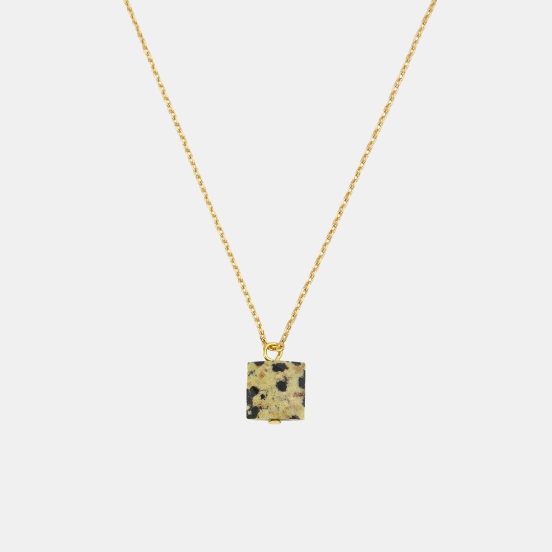 Tiger Tree | Dalmatian Jasper Gold Chain Necklace | Shut the Front Door