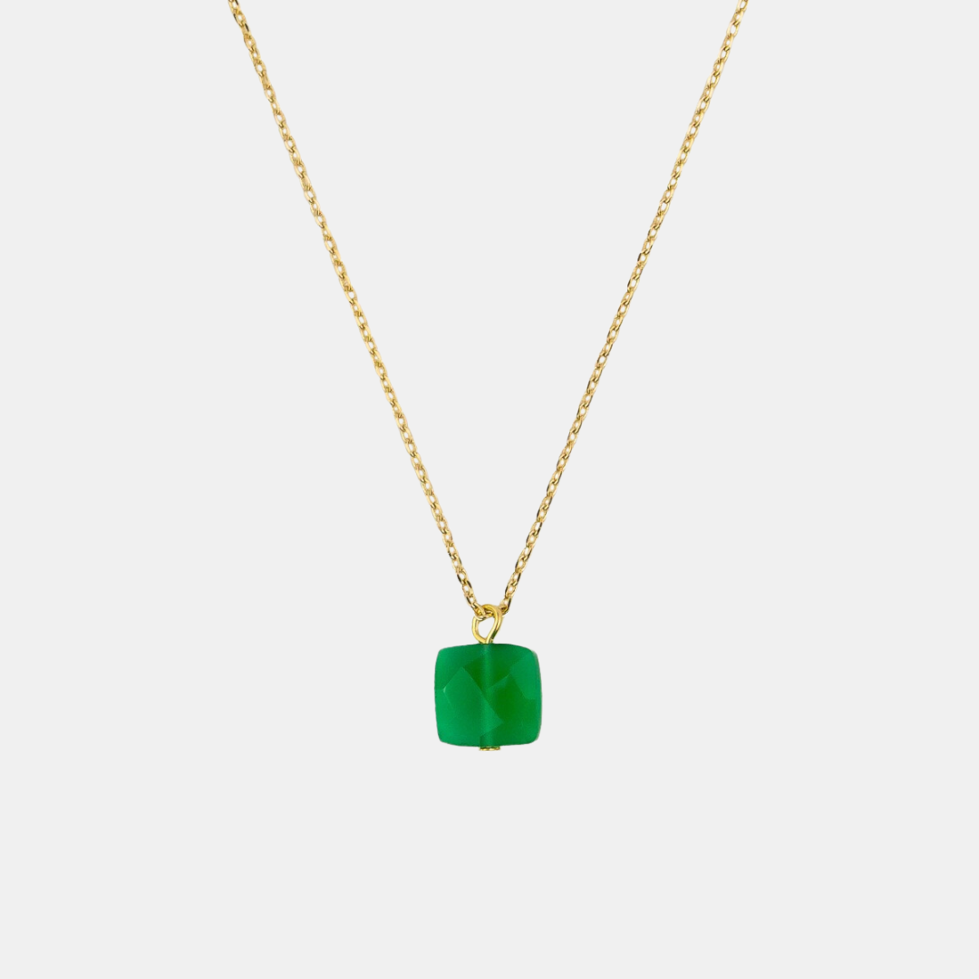 Tiger Tree | Green Onyx Gold Chain Necklace | Shut the Front Door