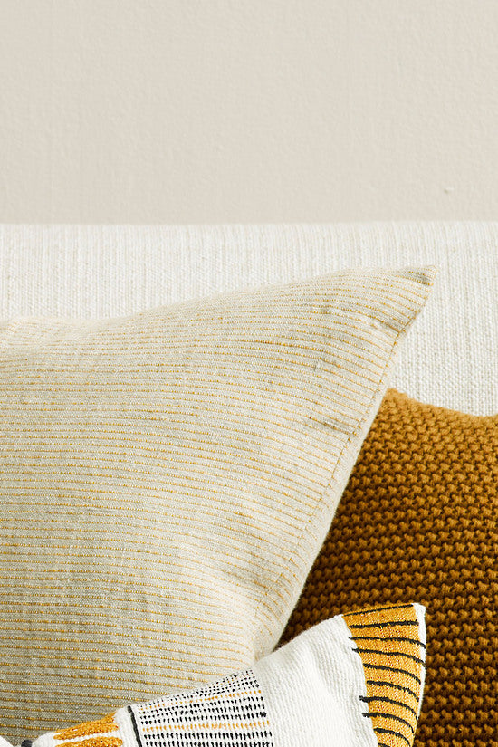 Mulberi | Sandridge Cushion 50x50cm - Linen/Ochre | Shut the Front Door