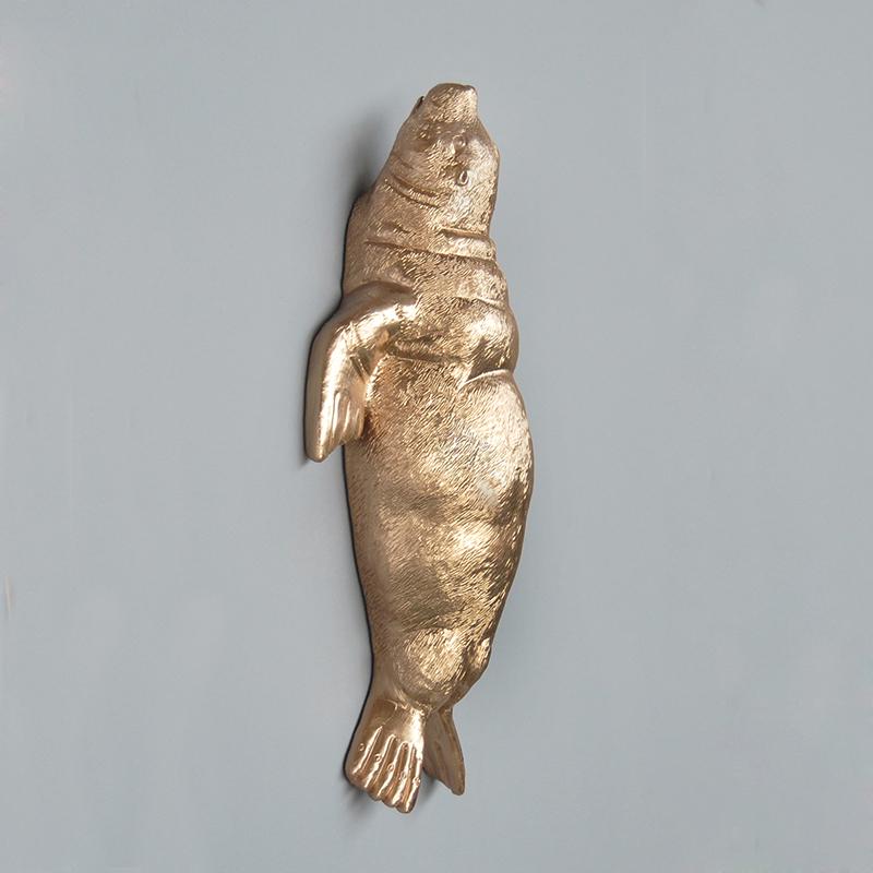 White Moose | Seal Wall Hanging - Gold | Shut the Front Door