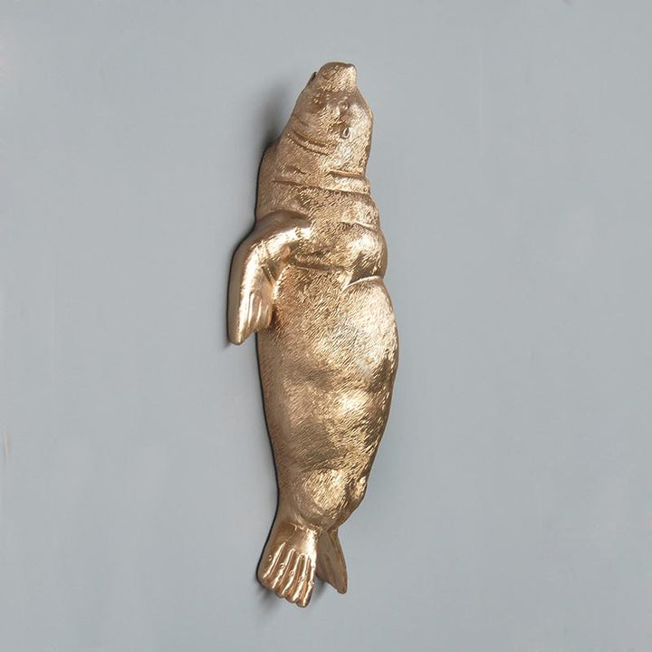 White Moose | Seal Wall Hanging - Gold | Shut the Front Door