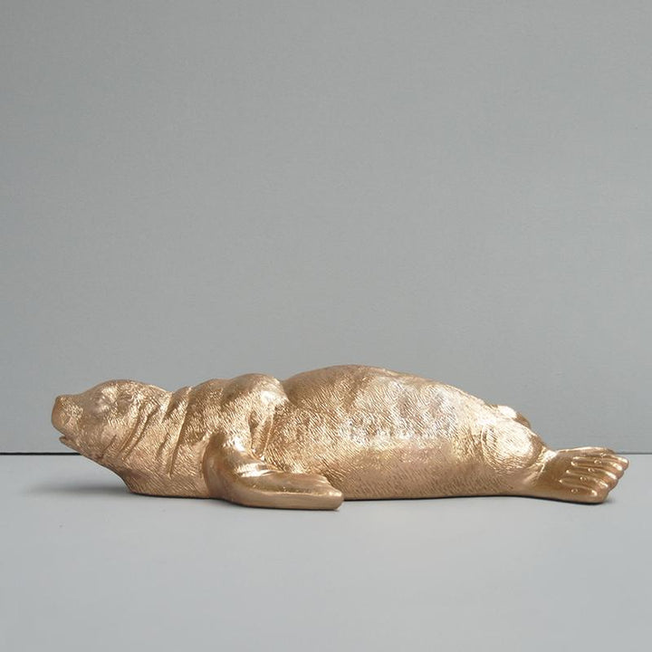 White Moose | Seal Wall Hanging - Gold | Shut the Front Door