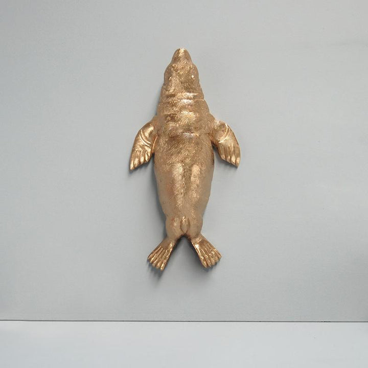 White Moose | Seal Wall Hanging - Gold | Shut the Front Door