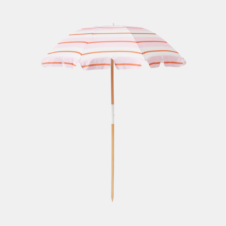Sunnylife | Beach Umbrella Summer Stripes - Strawberry Sorbet | Shut the Front Door