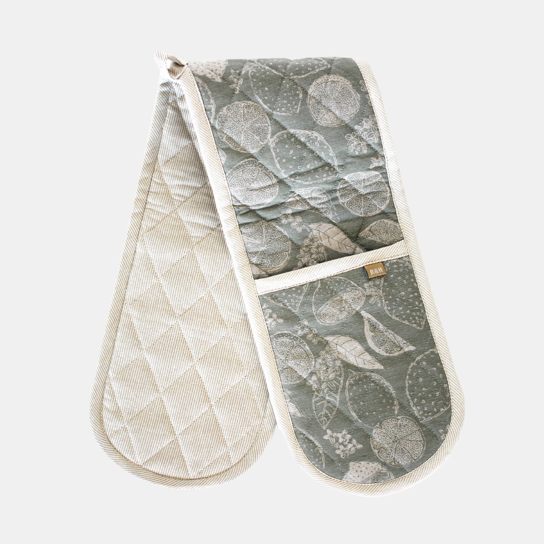 Raine & Humble | Lemon Marmalade Double Oven Glove - Sage | Shut the Front Door