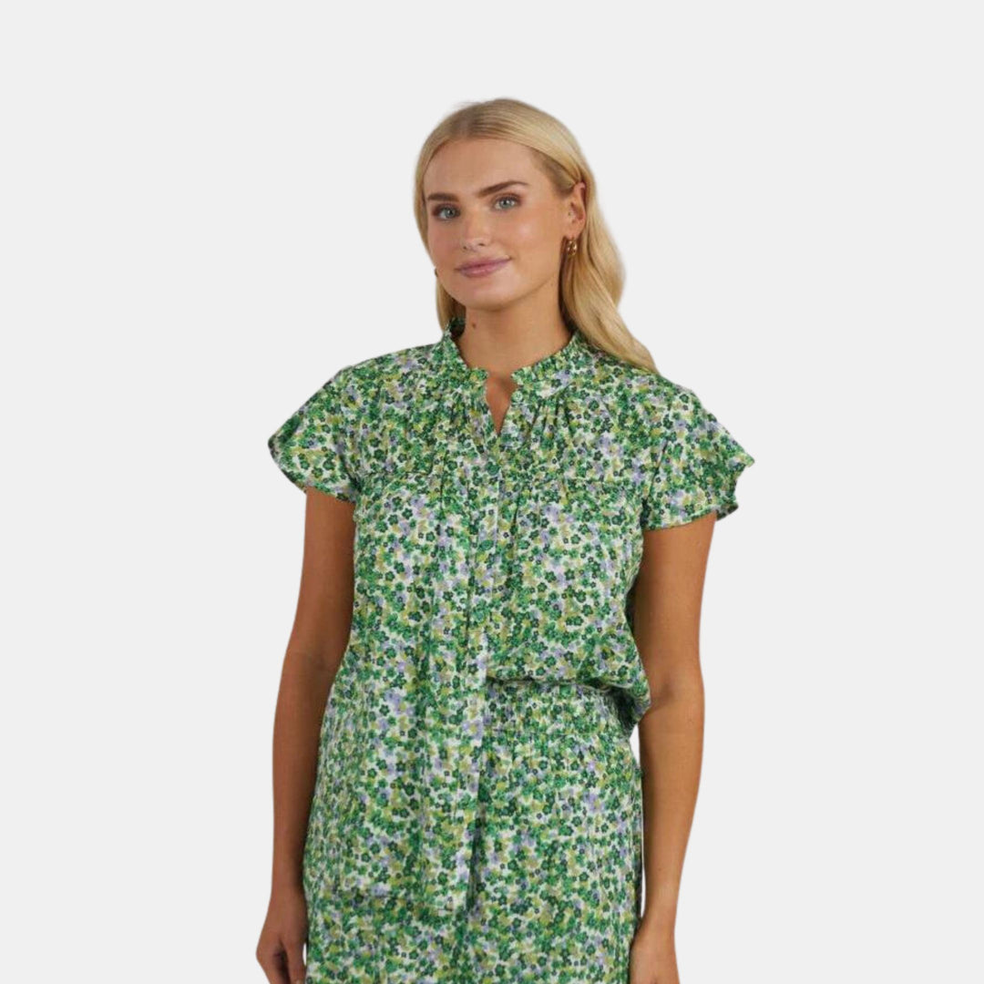 Elm Knitwear | Prairie Floral Blouse - Meadow | Shut the Front Door