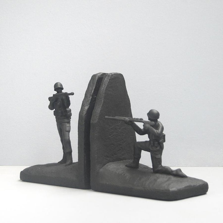 White Moose | Resin Soldier Bookends - Black | Shut the Front Door