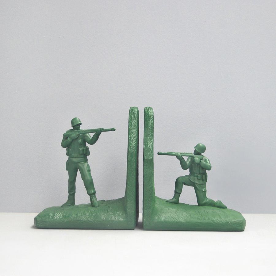 White Moose | Resin Soldier Bookends - Green | Shut the Front Door