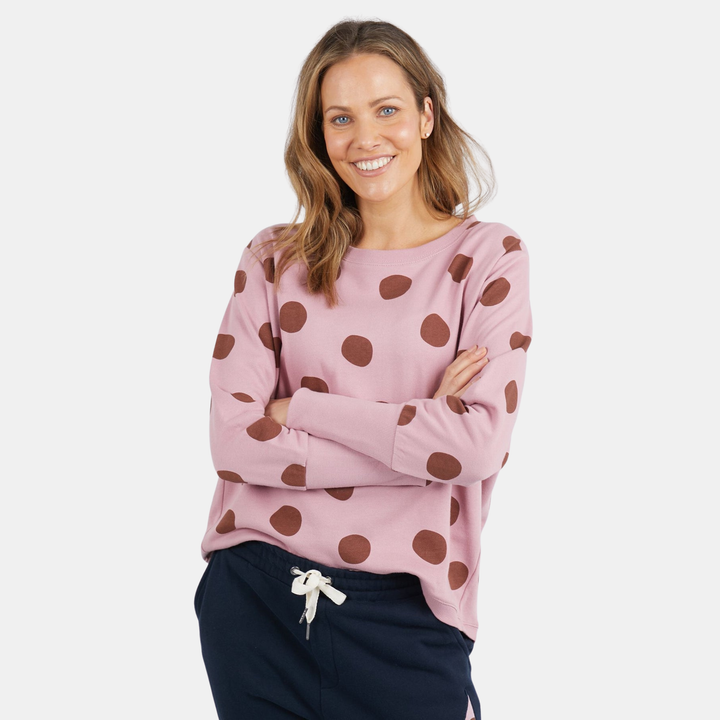 Elm Knitwear | Connect The Dots Crew - Dusty Pink | Shut the Front Door