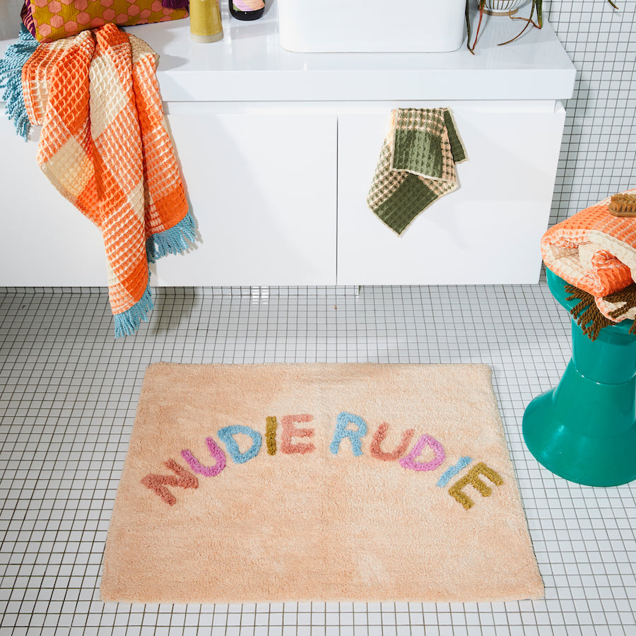SAGE & CLARE | Tula Nudie Rudie Bath Mat - Tigre | Shut the Front Door