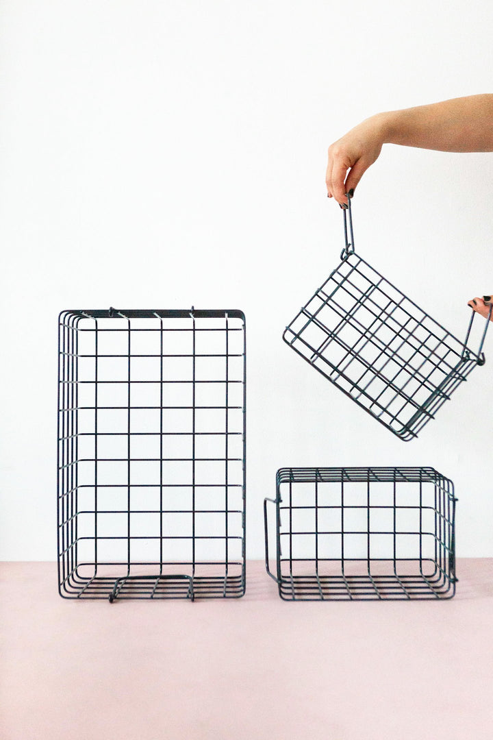 Mustard | Basket Small - Slate | Shut the Front Door