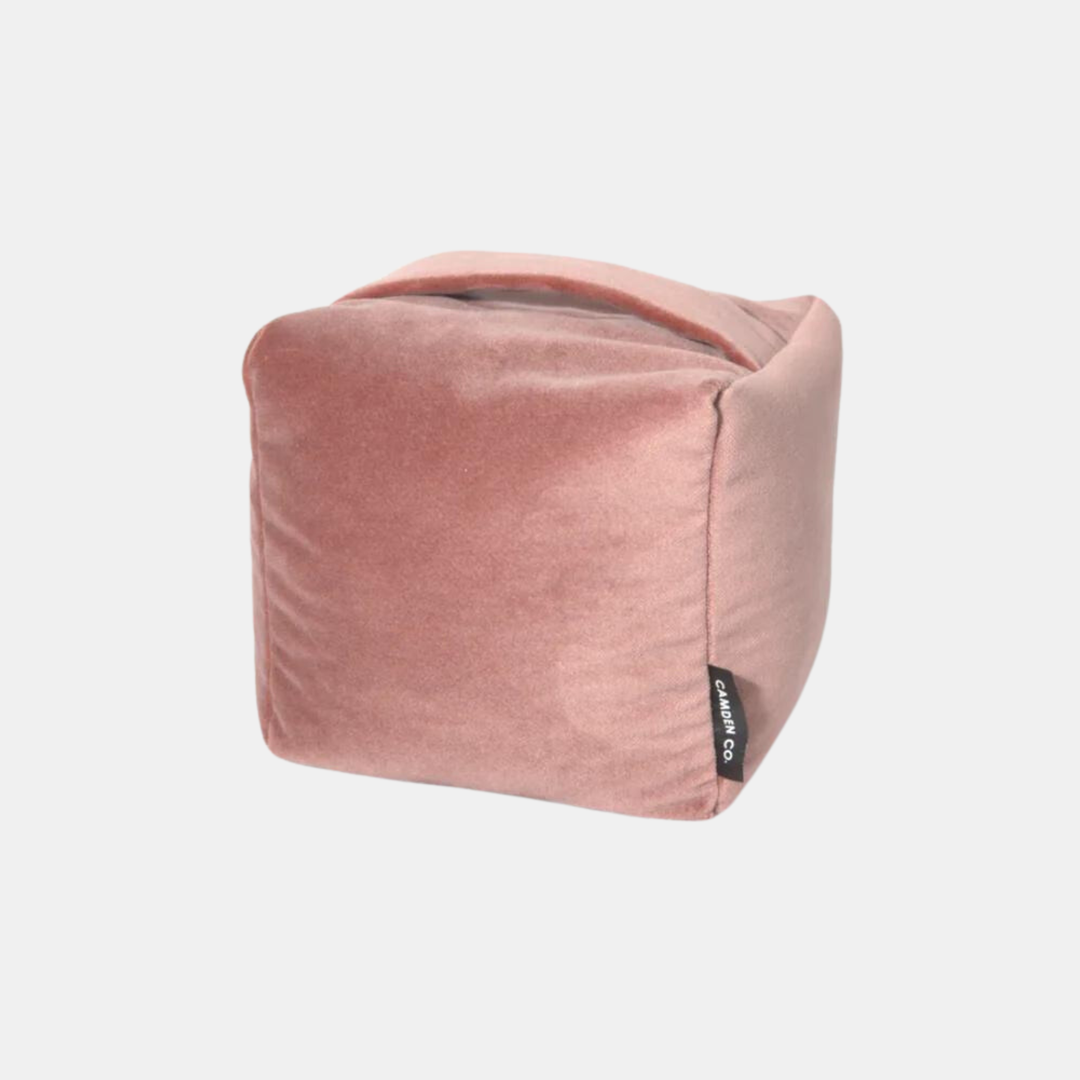 Camden Co | Door Stop Rosewater Velvet Cube | Shut the Front Door