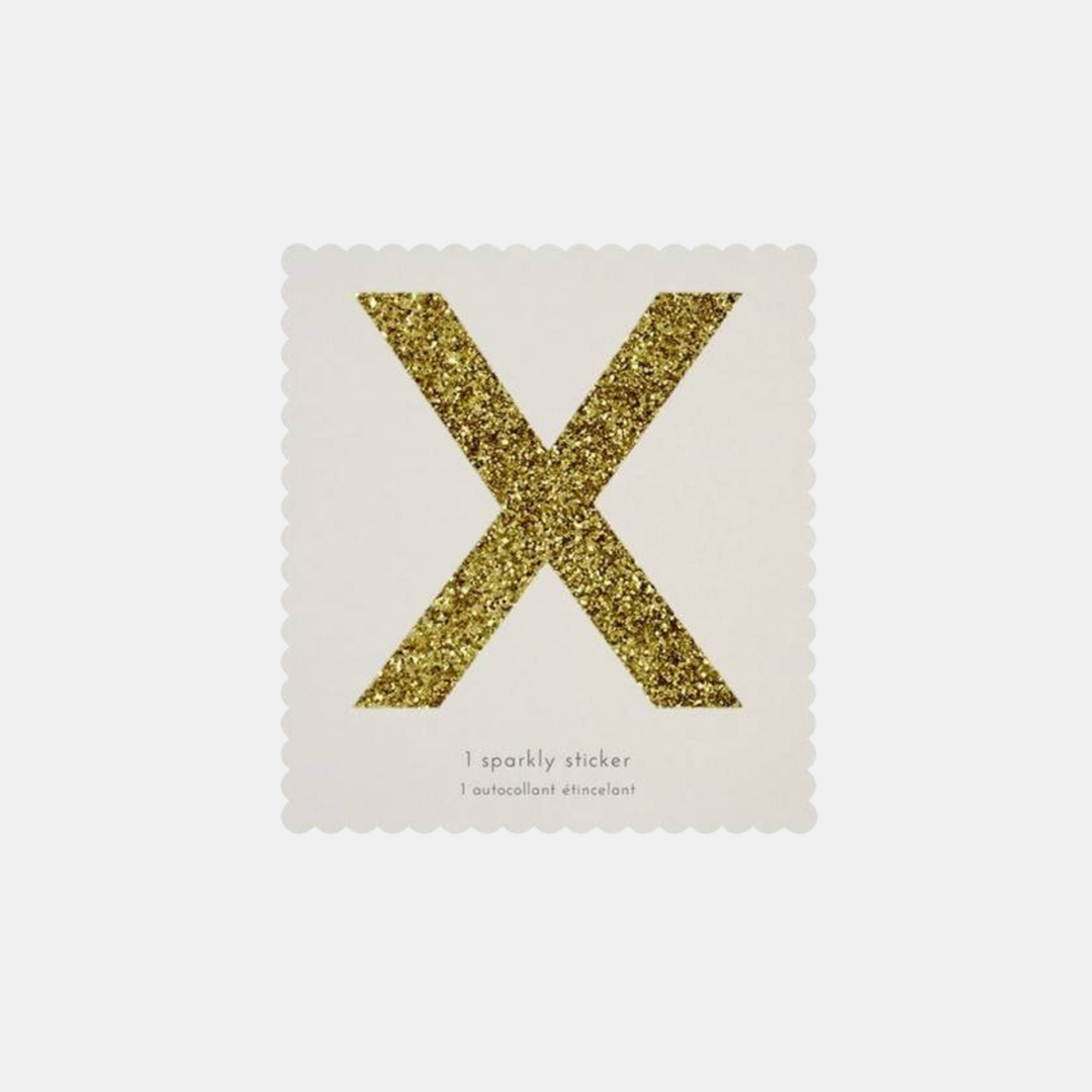 Meri Meri | Glitter Sticker Letter X | Shut the Front Door