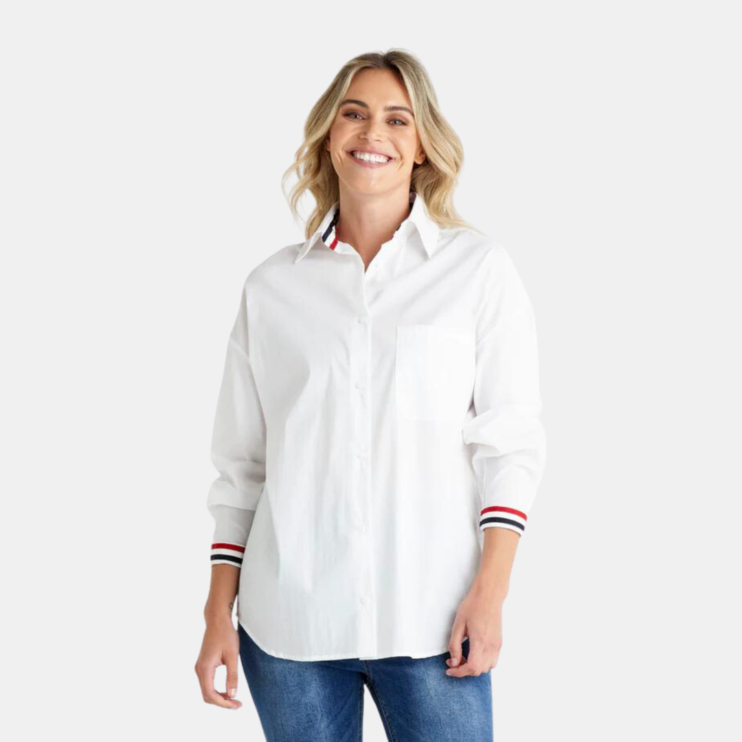 Betty Basics | Saskia Shirt - White | Shut the Front Door