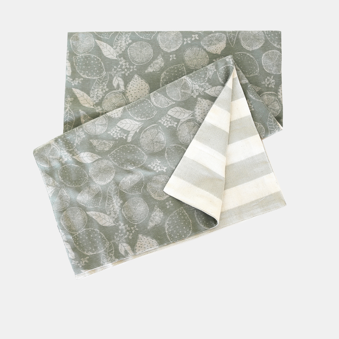 Raine & Humble | Lemon Marmalade Table Runner - Sage | Shut the Front Door