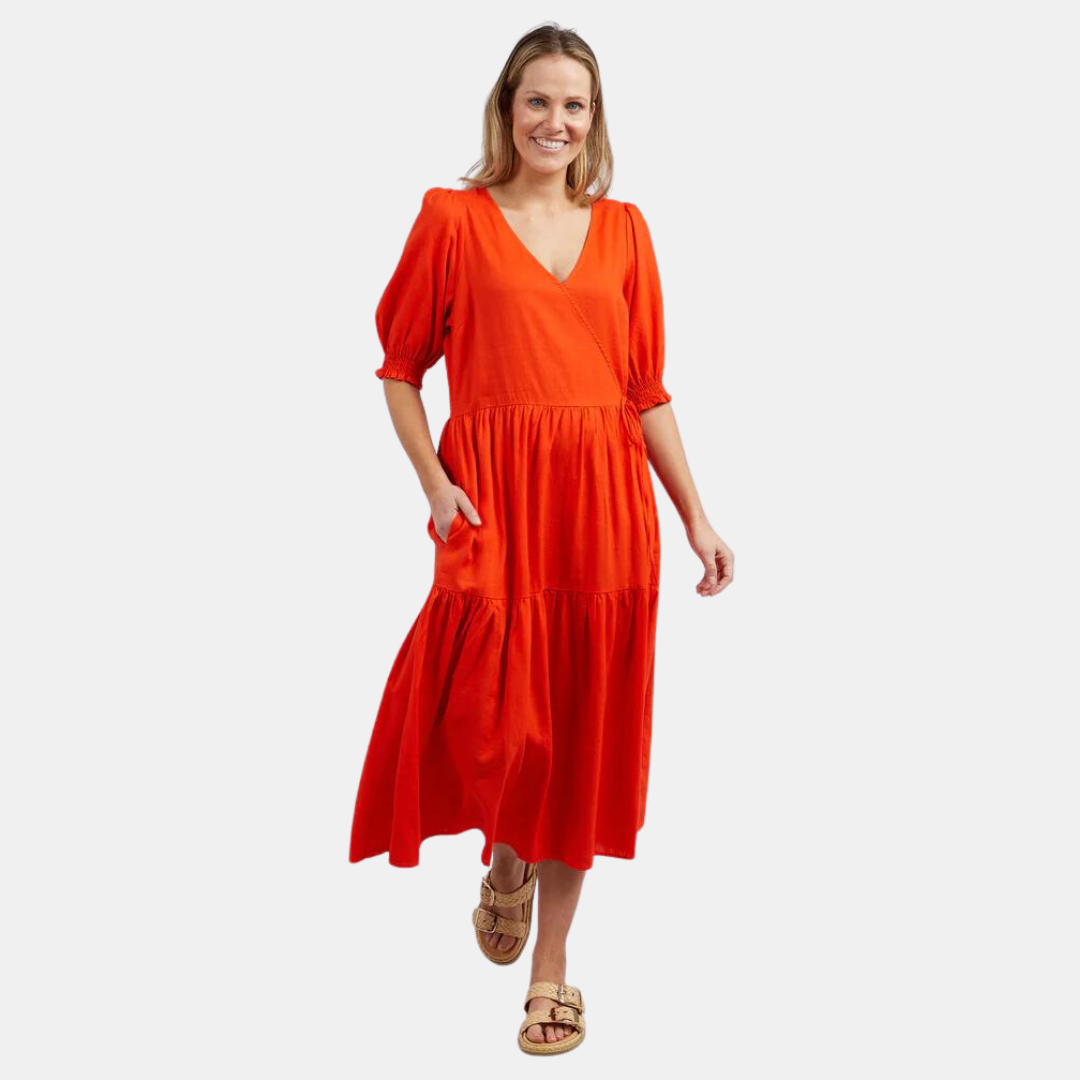 Elm Knitwear | Rosa Dress- Tangerine | Shut the Front Door