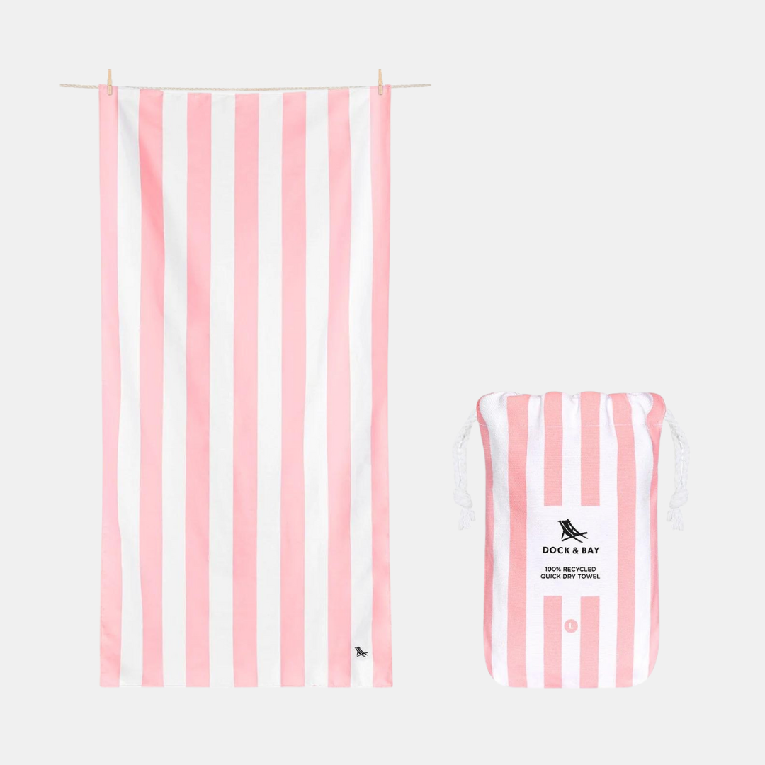 Dock & Bay | Beach Towel Cabana Light Collection - LG Malibu Pink | Shut the Front Door