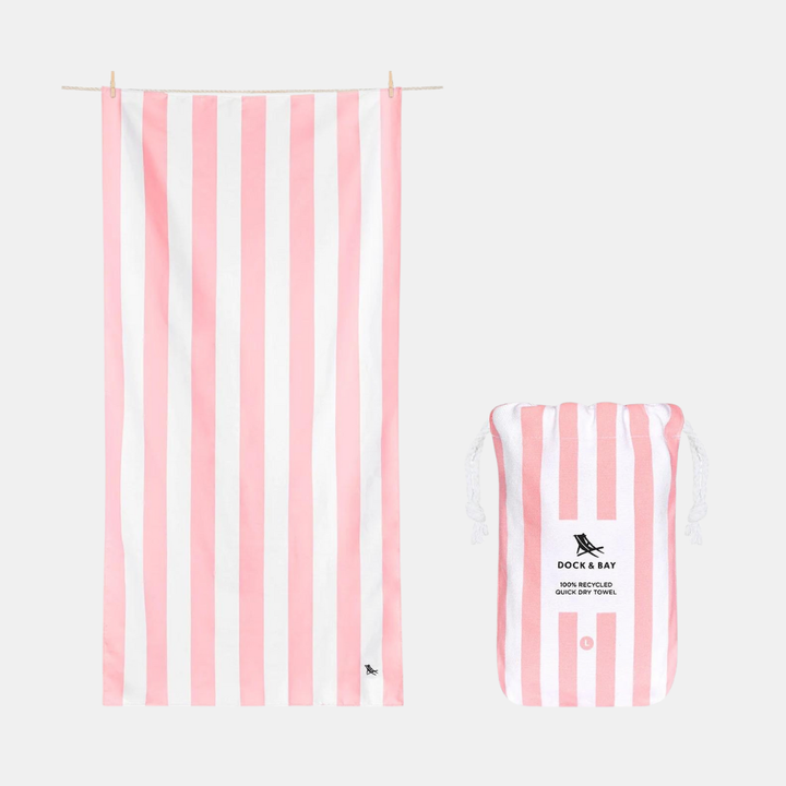 Dock & Bay | Beach Towel Cabana Light Collection - LG Malibu Pink | Shut the Front Door