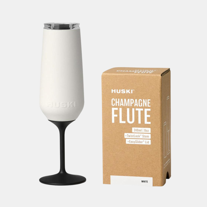 Huski | Huski Champagne Flute - White | Shut the Front Door