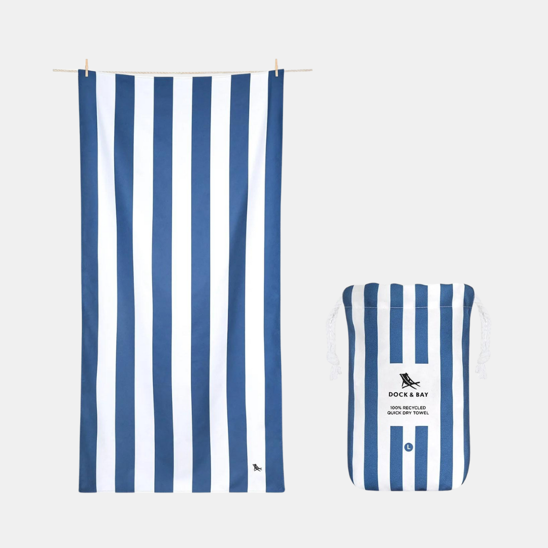 Dock & Bay | Beach Towel Cabana Collection - LG Whitsunday Blue | Shut the Front Door
