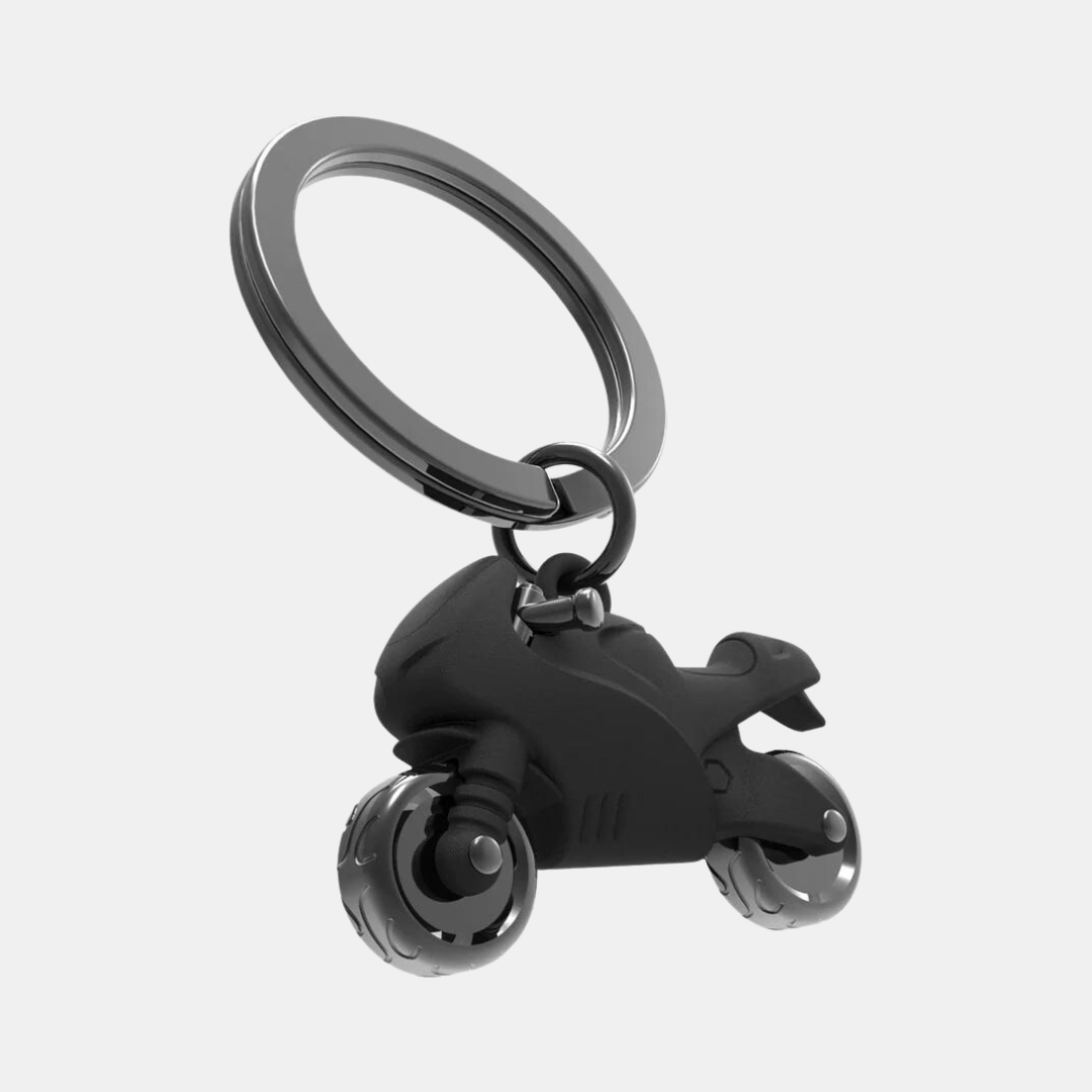 Stellar Haus | Motorbike Keychain - Matt Black | Shut the Front Door