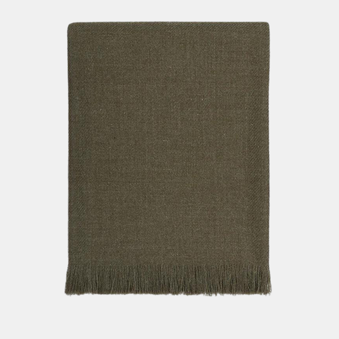 Baya | Altona (Wool Blend) Throw 130x170cm - Mangrove | Shut the Front Door