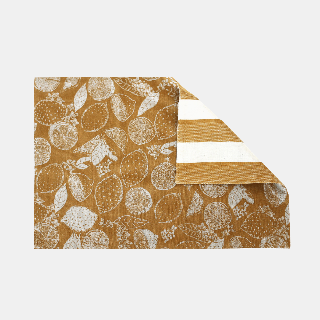 Raine & Humble | Lemon Marmalade Placemat S/4 - Golden Yellow | Shut the Front Door