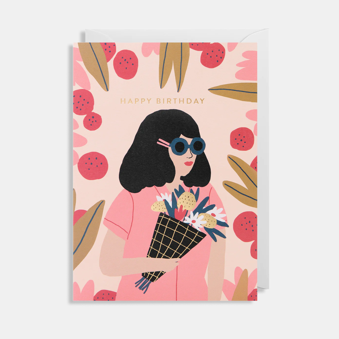 Lagom | Card Happy Birthday Flower Bouquet | Shut the Front Door