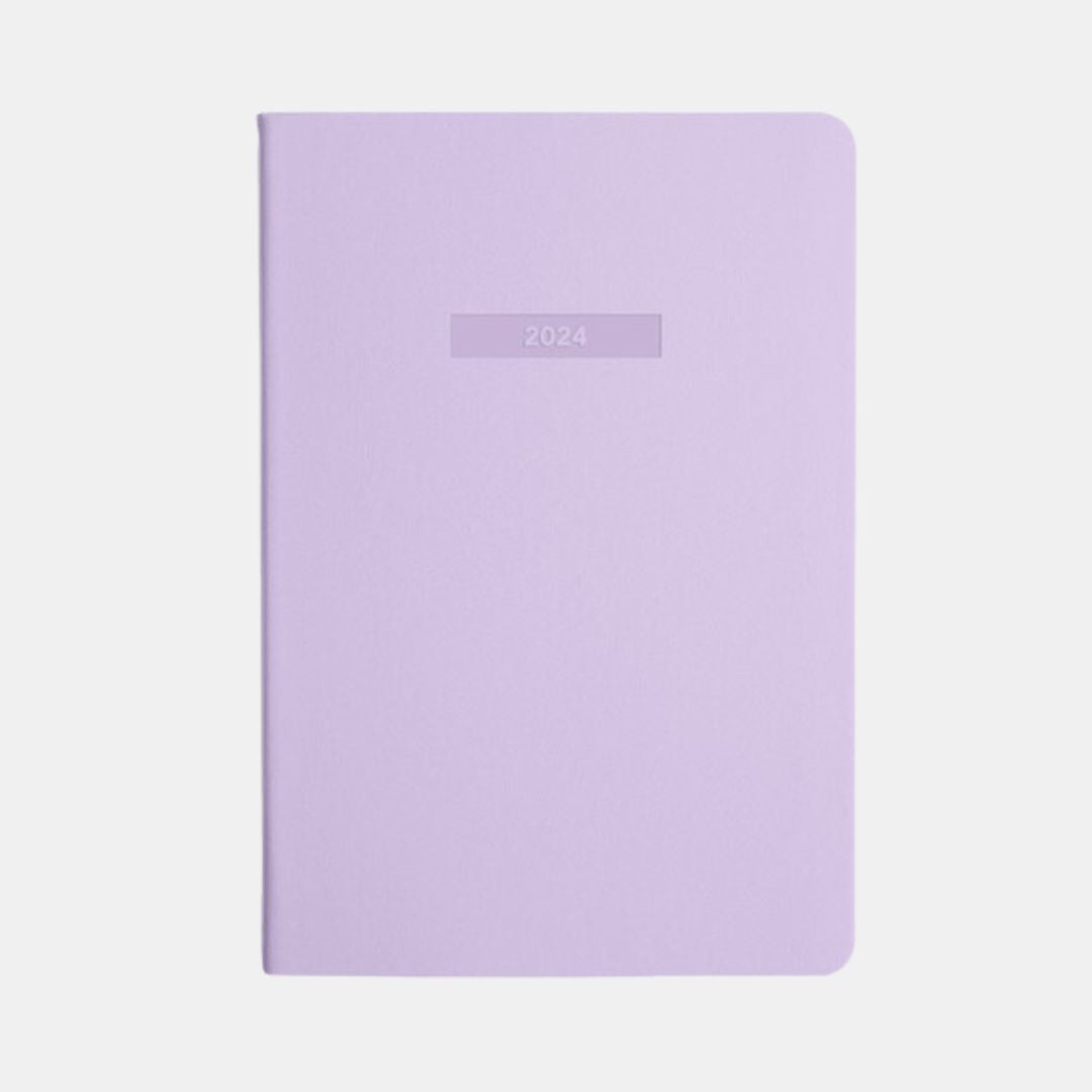 Mi Goals | 2024 Classic Weekly Spread Diary - Lilac | Shut the Front Door
