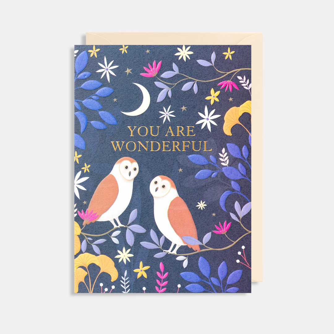 Lagom | Card You Are Wonderful - Owls | Shut the Front Door