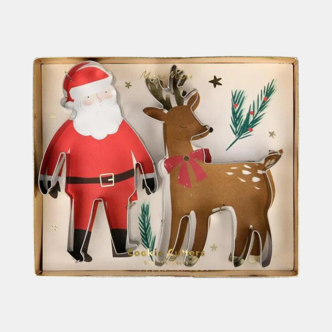 Meri Meri | Santa & Reindeer Festive Cookie Cutters | Shut the Front Door