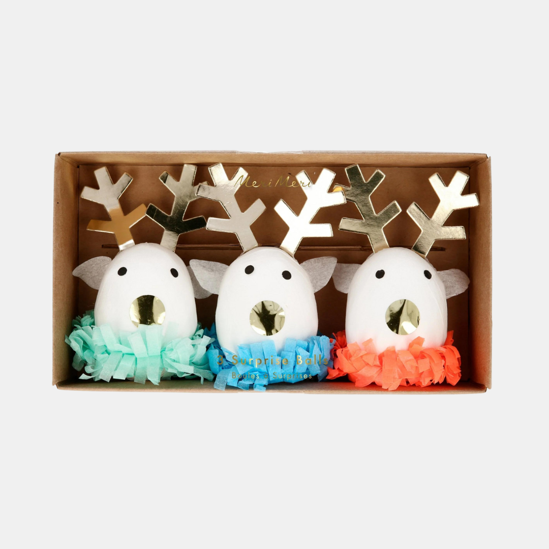 Meri Meri | Festive Reindeer Surprise Balls | Shut the Front Door