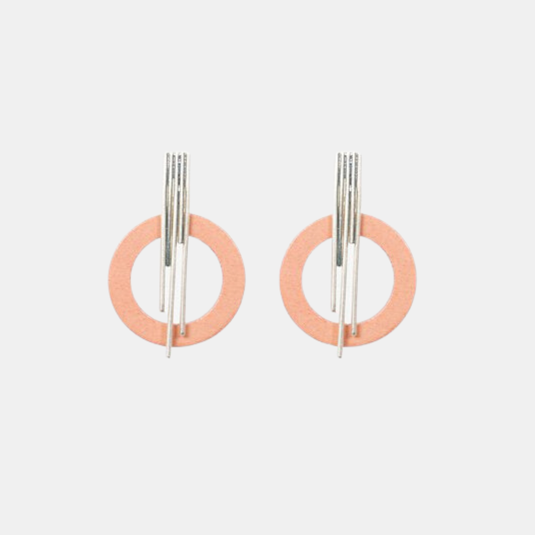 Antler NZ | Aria Earrings - Blush & Silver | Shut the Front Door