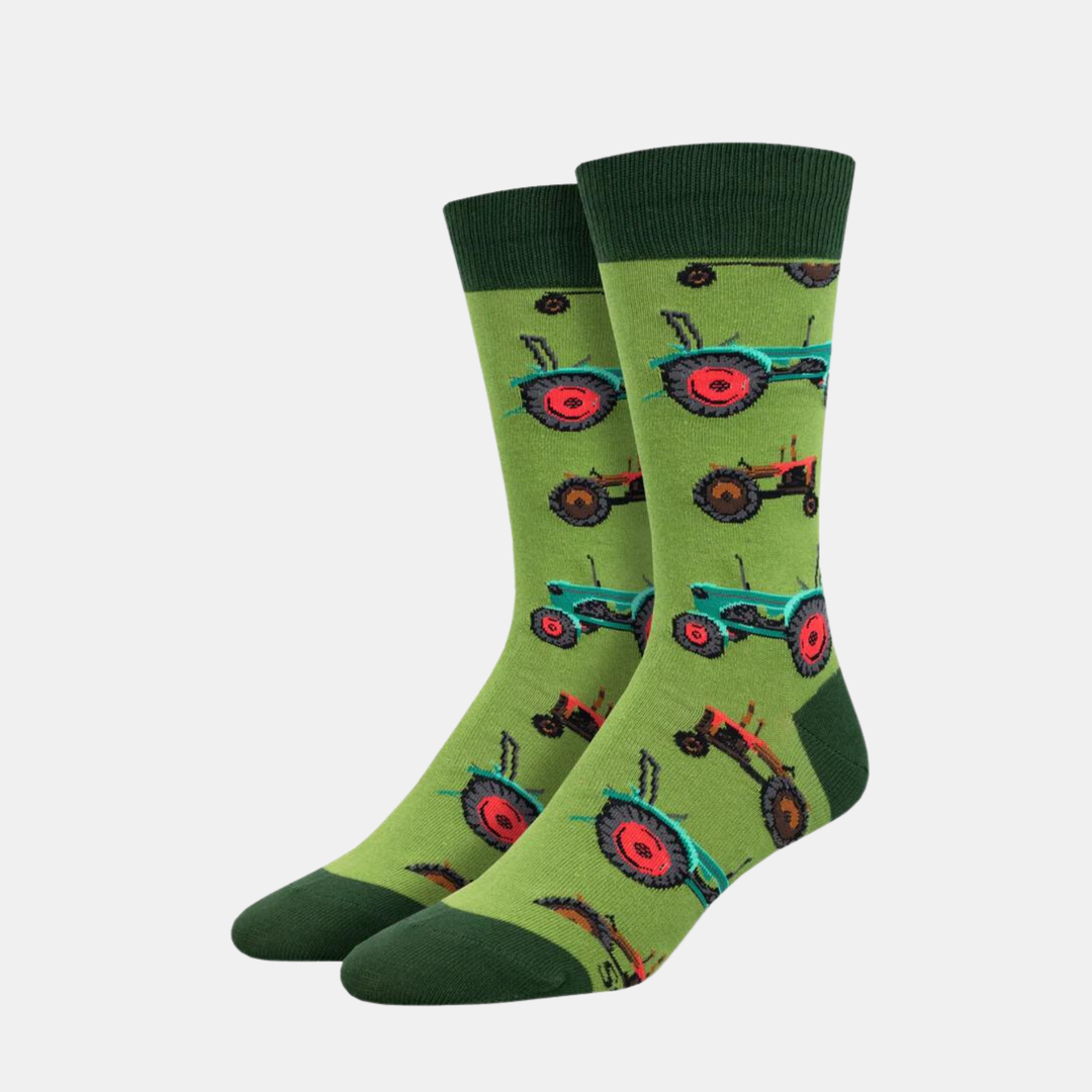 Socksmith | Men's Tractors Socks - Green | Shut the Front Door