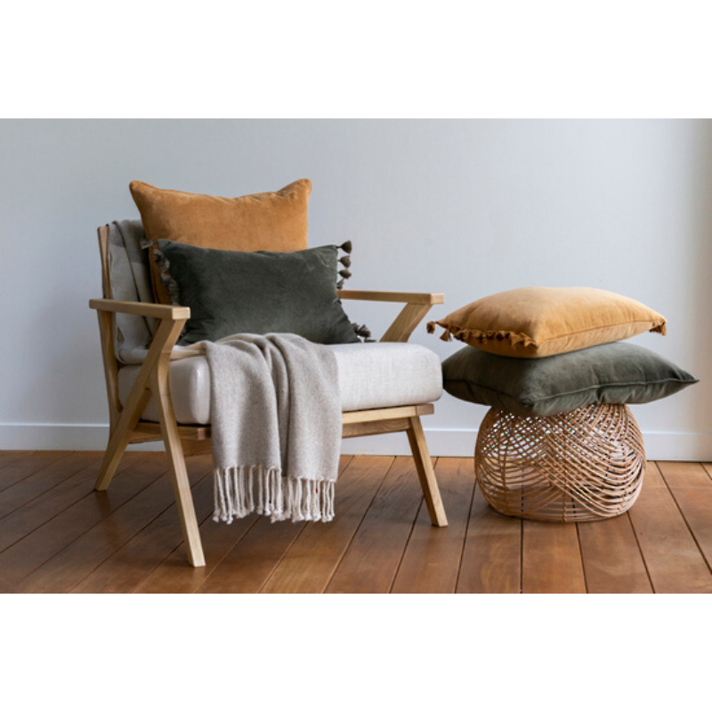 Mulberi | Este Velvet Cushion 35x53cm - Caper | Shut the Front Door
